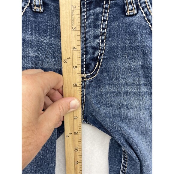 SILVER WOMEN'S JEANS BLUE SIZE 27X31 SUKI SLIM BOOT STRETCH CASUAL PANT WESTERN - Picture 3 of 12